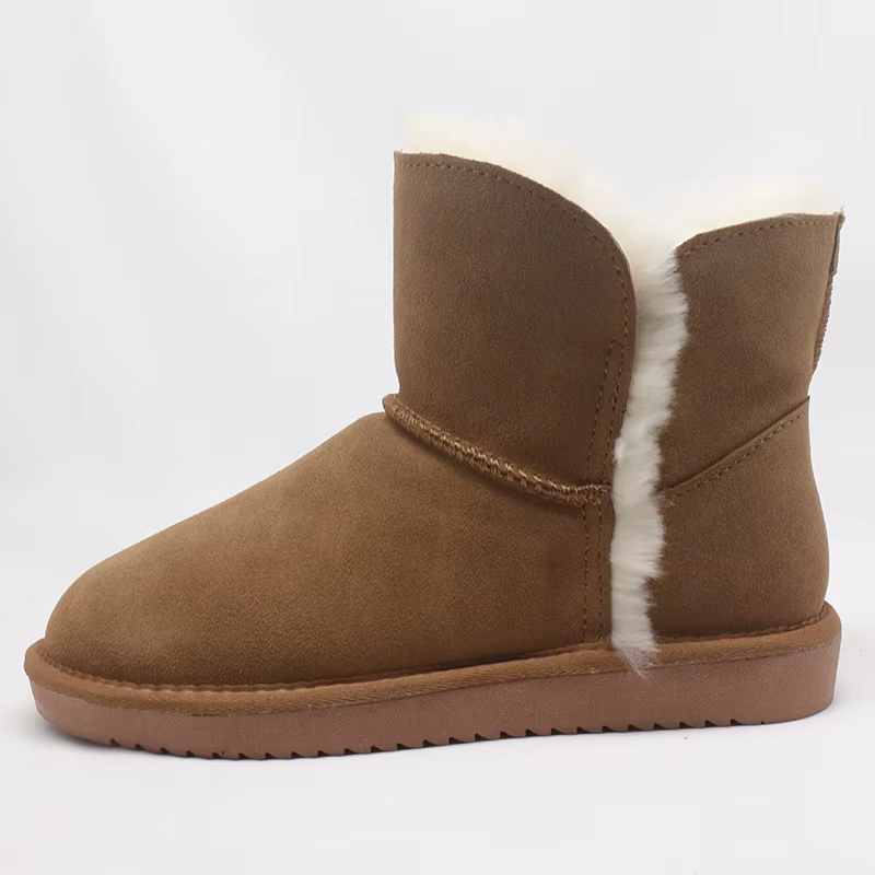 2023 Fashion Genuine Leather Ankle Boots Natural Fur Warm Wi...